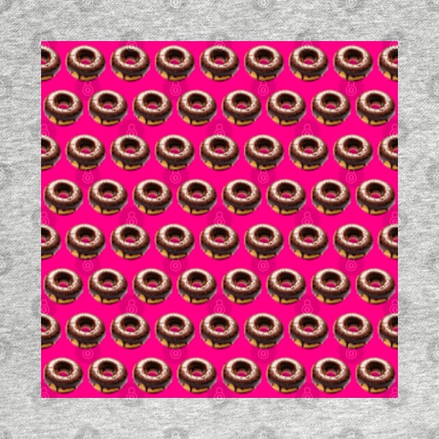 Chocolate Donut Pattern by ArtFactoryAI